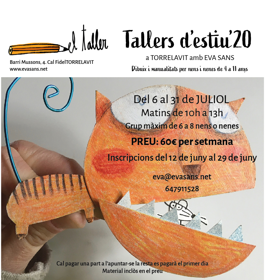 Tallers d'estiu al TALLER de l'Eva 1